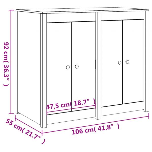 Outdoor-Küchenschrank Massivholz Kiefer