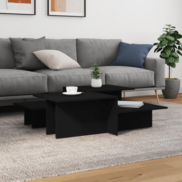 ARDEBO.de - Couchtische 2 Stk. Schwarz Holzwerkstoff