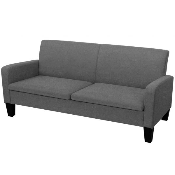 ARDEBO.de - 3-Sitzersofa 180 x 65 x 76 cm Dunkelgrau