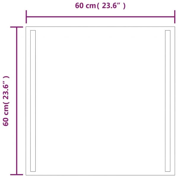 LED-Badspiegel 60x60 cm