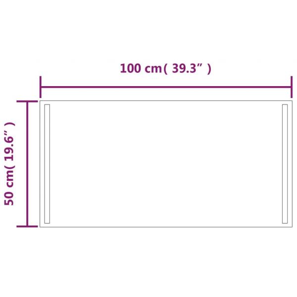 LED-Badspiegel 100x50 cm