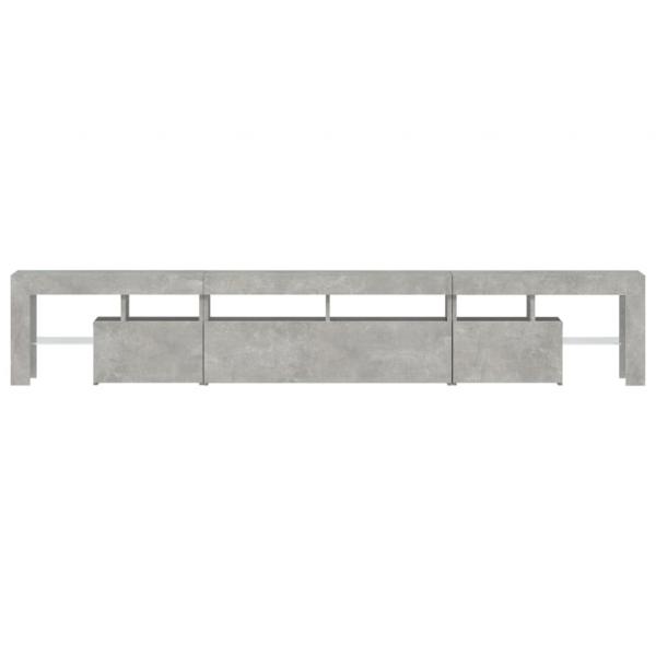 TV-Schrank mit LED-Leuchten Betongrau 230x36,5x40 cm