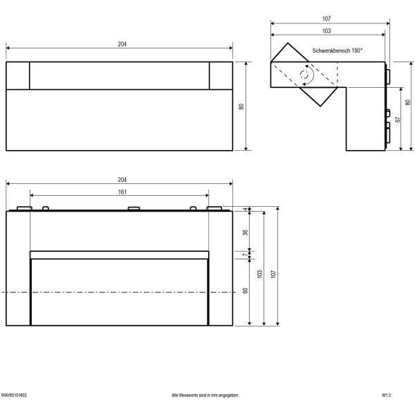 EVN Wandanbauleuchte, LED, schwenkbar, 3000K, 10W, IP65, anthrazit (WAV65101602)