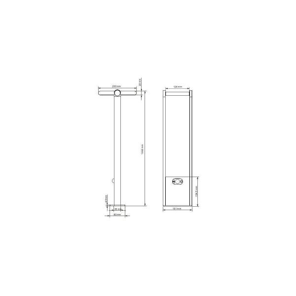 DEKO-LIGHT Solaraufbauleuchte, Solar Premium Motion I, 1000 mm, 1,6 W, 3200 K, Spannungskonstant, 3.7 V/DC, grau (733046)