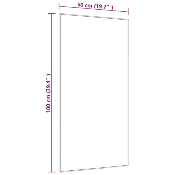 Türspiegel Golden 50x100 cm Glas und Aluminium