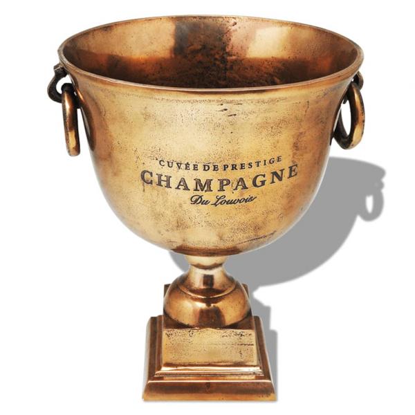 ARDEBO.de - Champagner-Kühler Pokal Kupfer Braun