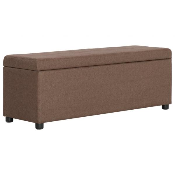 ARDEBO.de - Bank mit Staufach 116 cm Braun Polyester 