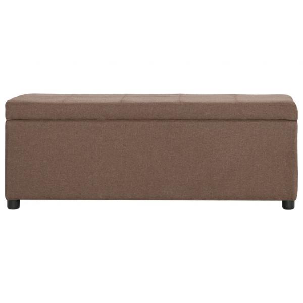 Bank mit Staufach 116 cm Braun Polyester 