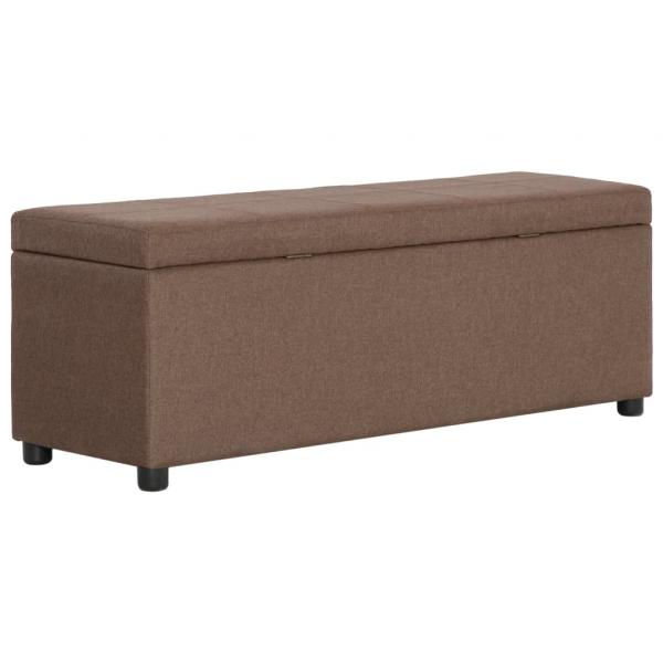 Bank mit Staufach 116 cm Braun Polyester 