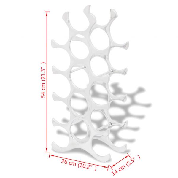 Flaschenregal für 15 Flaschen Silbern Aluminium 