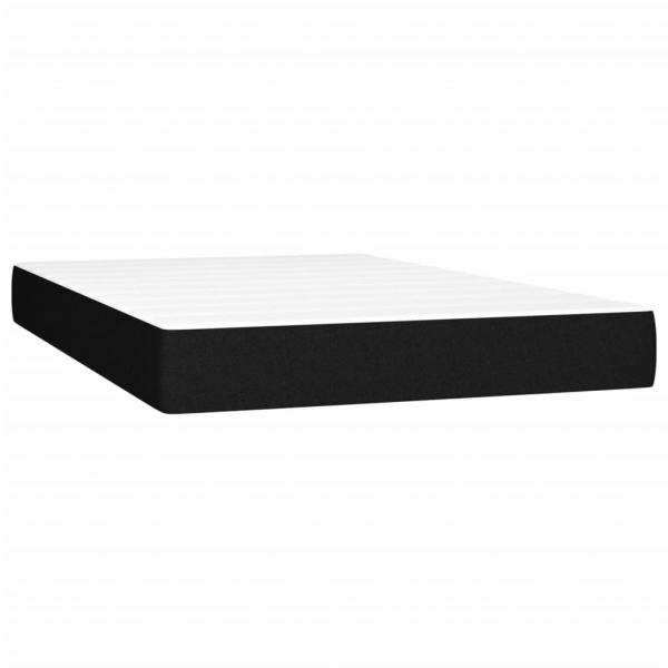 Boxspringbett mit Matratze & LED Schwarz 120x200 cm Stoff