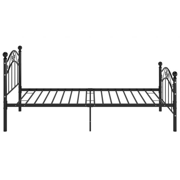 Bett Schwarz Metall 100x200 cm