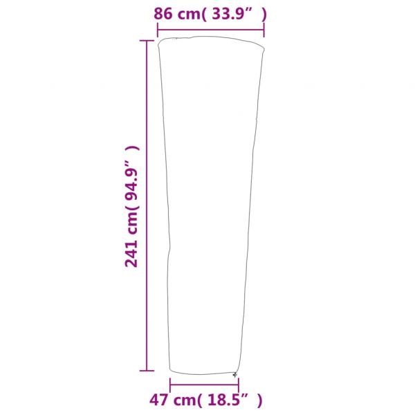 Heizstrahler-Abdeckungen 2 Stk. Pyramidenform 86x47x241 cm 420D