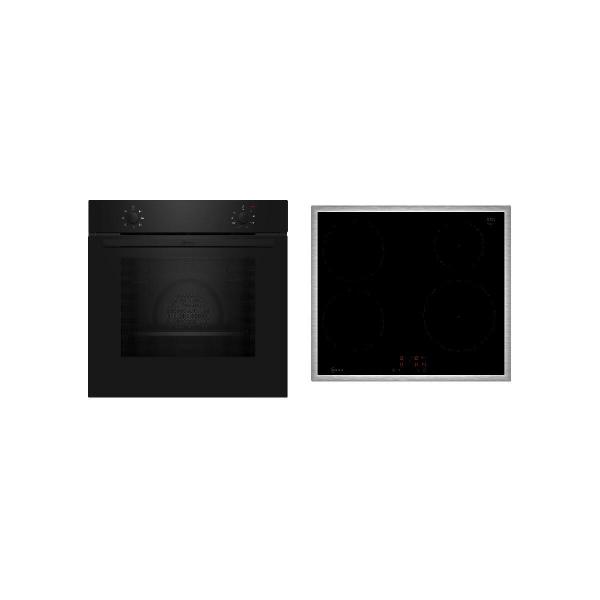 ARDEBO.de Neff BX16IB EEK:A Backofen Set (B1DCA0AK0 +T46SBE1L0) mit Induktionskochfeld, 60 cm breit, Kochfeld 60 cm breit, 71L, Kindersicherung, Grillfunktion, schwarz