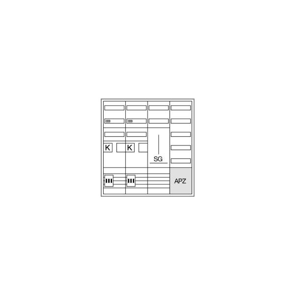 Hager Komplettschrank, univers Z, 2ZP RES SG BKE-I, VT5, APZ, SLS 50A, 1100x1050x205mm, IP44, (ZB34SEQ29EN)