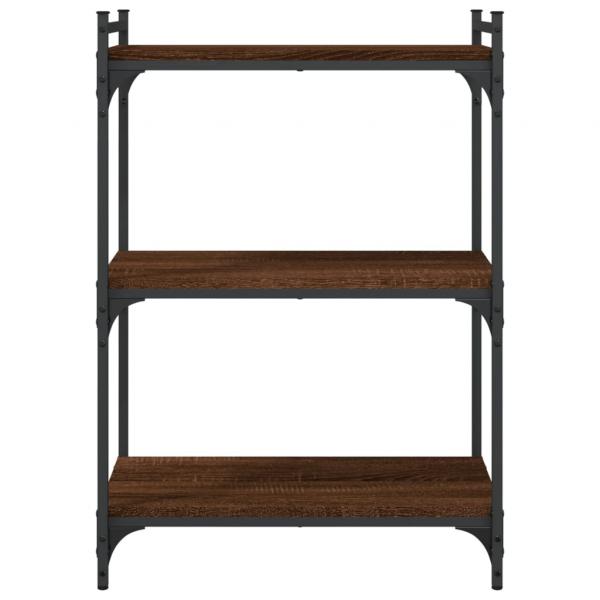 Bücherregal 3 Böden Braun Eichen-Optik 60x30x86cm Holzwerkstoff