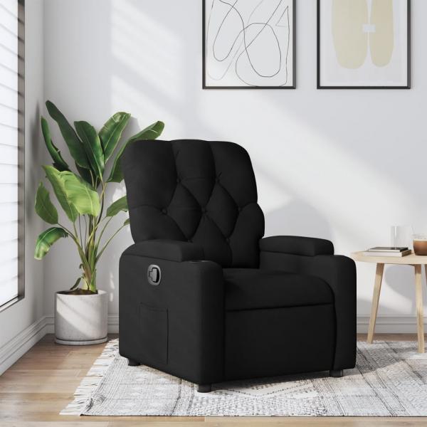 ARDEBO.de - Relaxsessel Schwarz Stoff