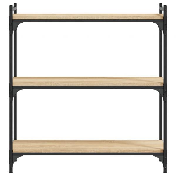 Bücherregal 3 Böden Sonoma-Eiche 80x30x86 cm Holzwerkstoff