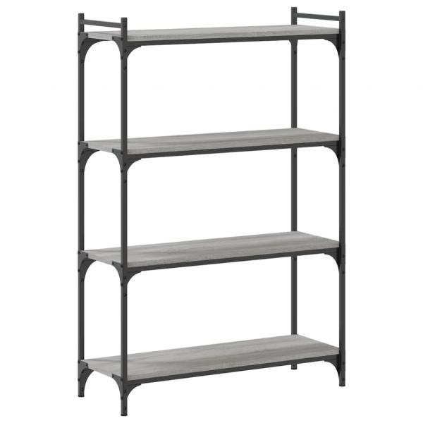 Bücherregal 4 Böden Grau Sonoma 80x30x120 cm Holzwerkstoff