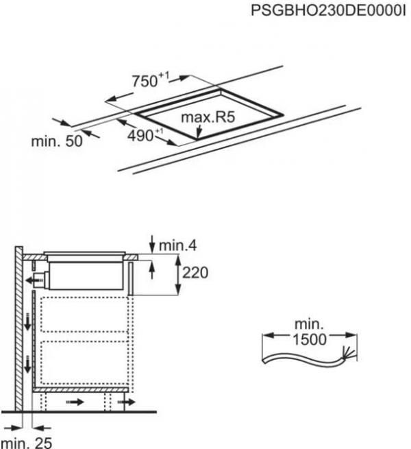 AEG CCE84543CB Induktionskochfeldabzug, 77 cm breit, 630 m³/h, Touchbedienung, OptiHeat Control, Timer, Kindersicherung, 3 Leistungsstufen + 1 Intensivstufen