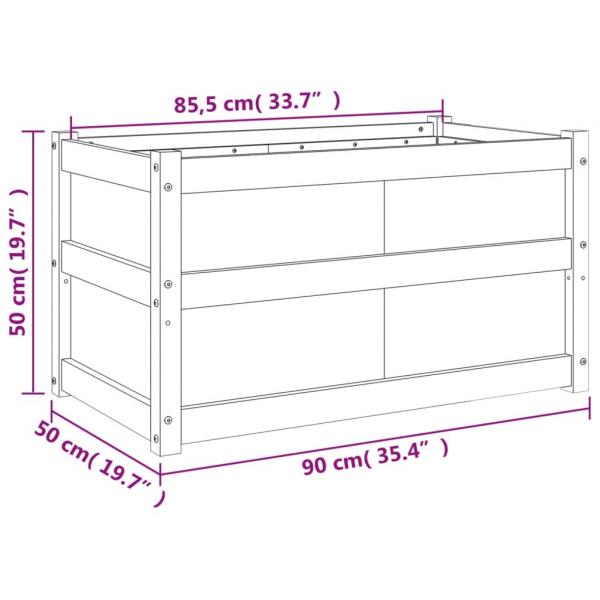 Pflanzkübel 90x50x50 cm Massivholz Douglasie