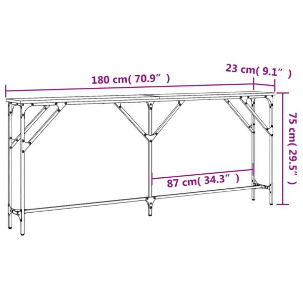 Konsolentisch Grau Sonoma 180x23x75 cm Holzwerkstoff