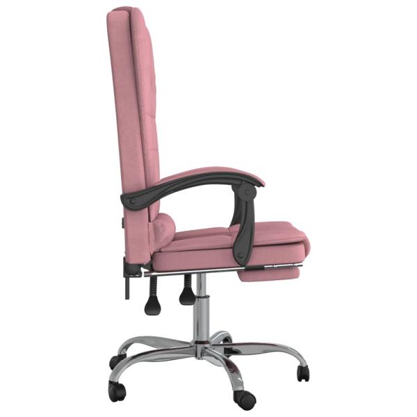 Bürostuhl mit Massagefunktion Rosa Samt