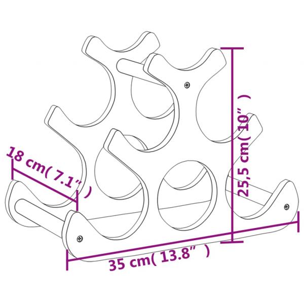 Weinregal für 6 Flaschen 35x18x25,5 cm Bambus