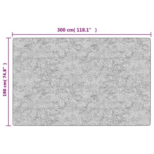 Teppich Waschbar Schwarz und Weiß 190x300 cm Rutschfest