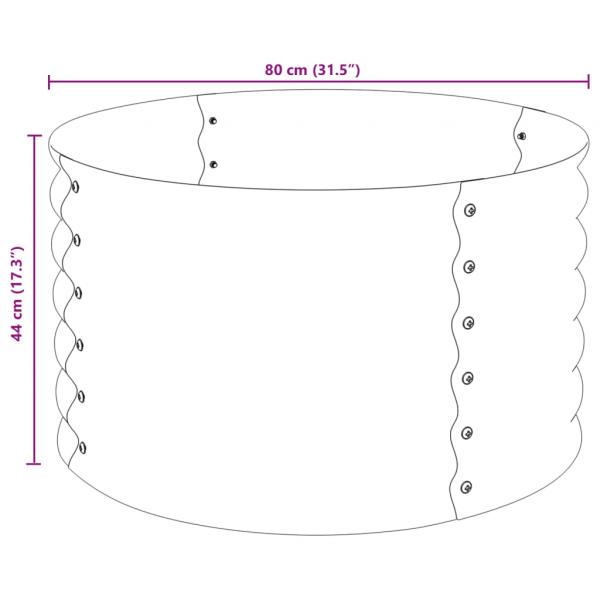 Garten-Hochbeet 80x80x44 cm Verzinkter Stahl Grau