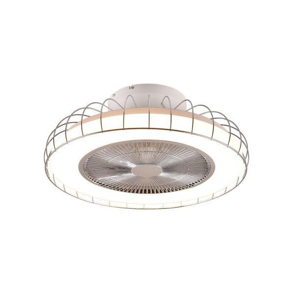 Reality SANDFJORD LED Deckenleuchte mit Ventilator, 1x SMD, 30W, 1x 3420lm, 2700 - 6500K, chrom (R64122106)