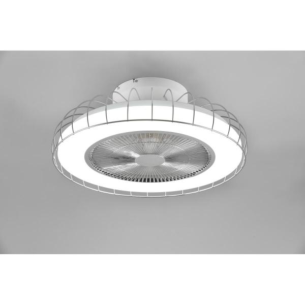 Reality SANDFJORD LED Deckenleuchte mit Ventilator, 1x SMD, 30W, 1x 3420lm, 2700 - 6500K, chrom (R64122106)