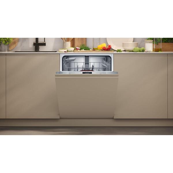 Neff S157YAX03E N 70 XXL Vollintegrierter Geschirrspüler, 60 cm breit, 13 Maßgedecke, TimeLight, Zeolith, AquaStop