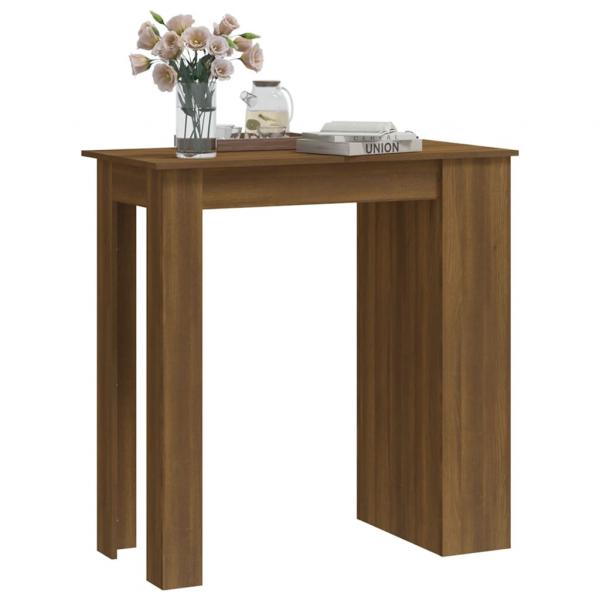 Bartisch mit Regal Braun Eiche 102x50x103,5 cm Holzwerkstoff