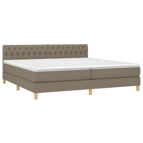 Boxspringbett mit Matratze Taupe 200x200 cm Stoff