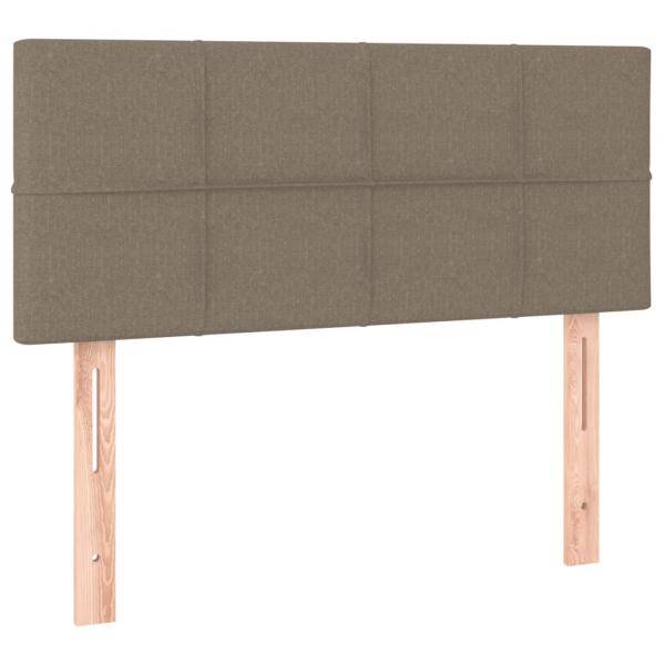 Boxspringbett mit Matratze & LED Taupe 100x200 cm Stoff