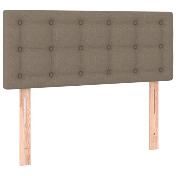 Boxspringbett mit Matratze & LED Taupe 100x200 cm Stoff