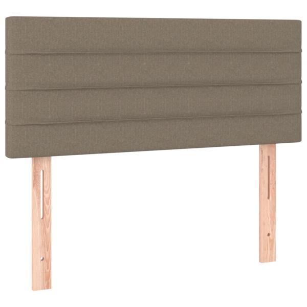 Boxspringbett mit Matratze & LED Taupe 100x200 cm Stoff