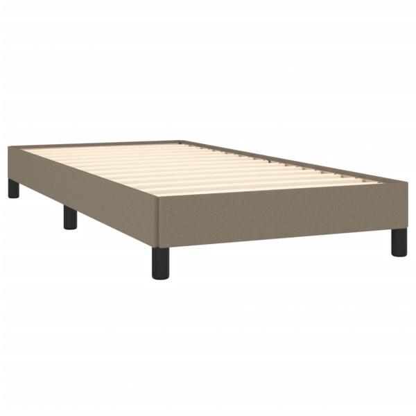 Boxspringbett mit Matratze Taupe 100x200 cm Stoff