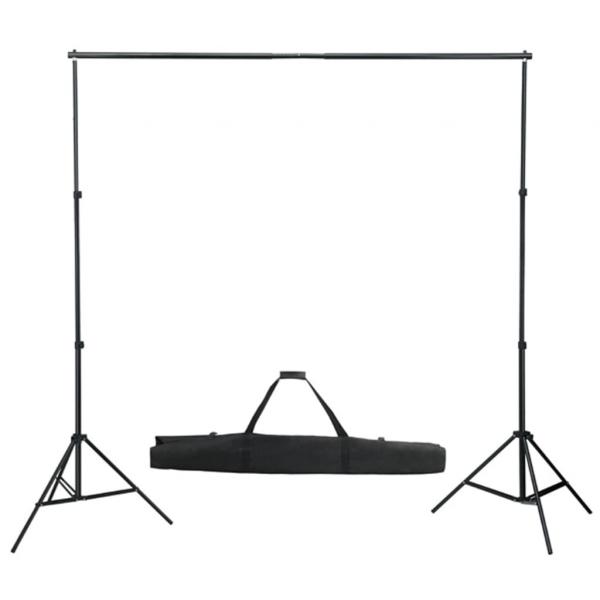 Fotostudio-Set mit Leuchten, Hintergrund und Reflektor