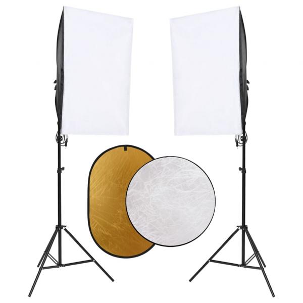 ARDEBO.de - Fotostudio-Set mit Beleuchtung und Reflektor