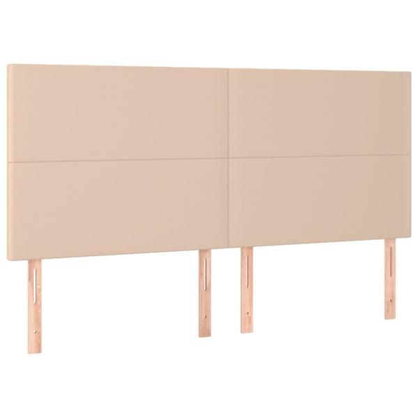 Boxspringbett Matratze Cappuccino-Braun 200x200cm Kunstleder