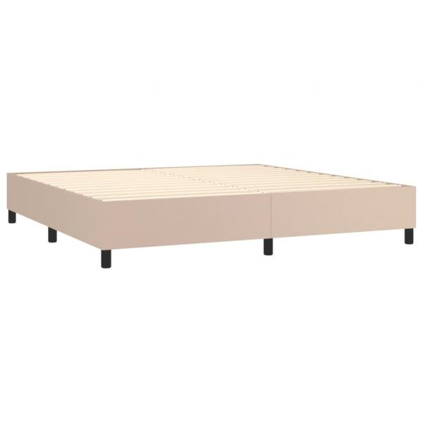 Boxspringbett mit Matratze & LED Cappuccino-Braun 200x200cm