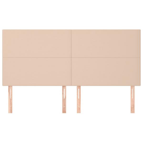 Kopfteile 4 Stk. Cappuccino-Braun 100x5x78/88 cm Kunstleder