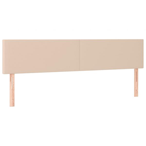 LED Kopfteil Cappuccino-Braun 200x5x78/88 cm Kunstleder