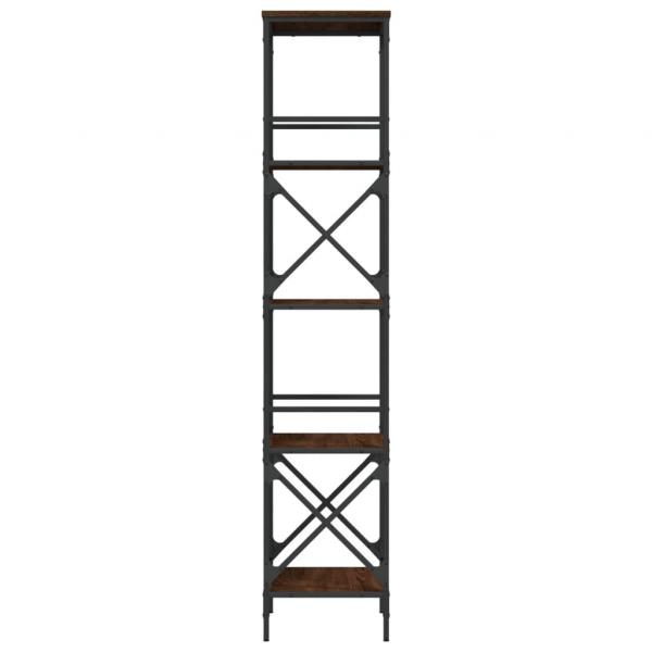 Bücherregal 5 Böden Braun Eiche-Optik 59x35x171cm Holzwerkstoff