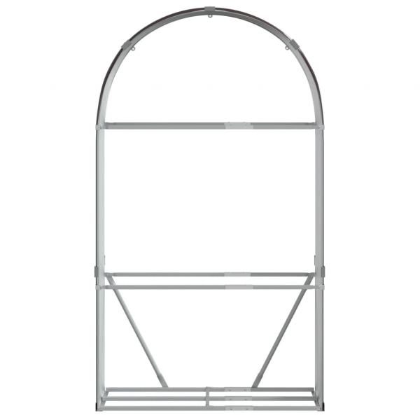 Kaminholzunterstand Braun 120x45x210 cm Verzinkter Stahl