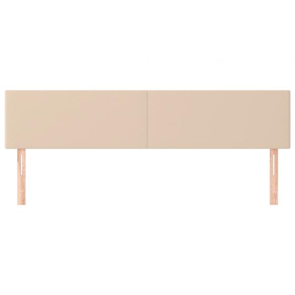 Kopfteile 2 Stk. Cappuccino-Braun 100x5x78/88 cm Kunstleder