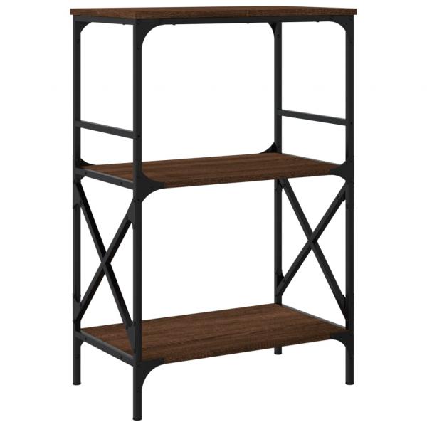 Bücherregal 3 Böden Braun Eiche 59x35x90,5 cm Holzwerkstoff