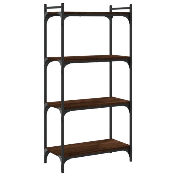 Bücherregal 4 Böden Braun Eiche-Optik 60x30x120cm Holzwerkstoff